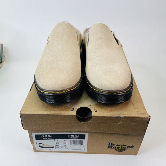 Dr. Martens Carlson Warm Sand Suede Mule / Sandal Men’s Size 10 Women’s Size 11 - Picture 2 of 7